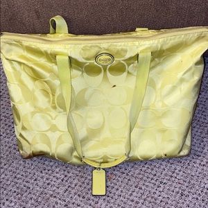 Used Coach Weekender Bag and Cosmetic Pouch